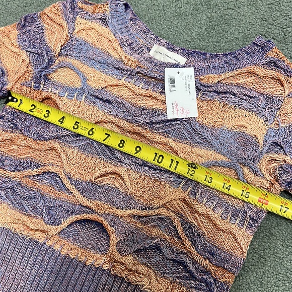Faith Connexion Textured Metallic Cropped Sweater NWT - Picture 8 of 8
